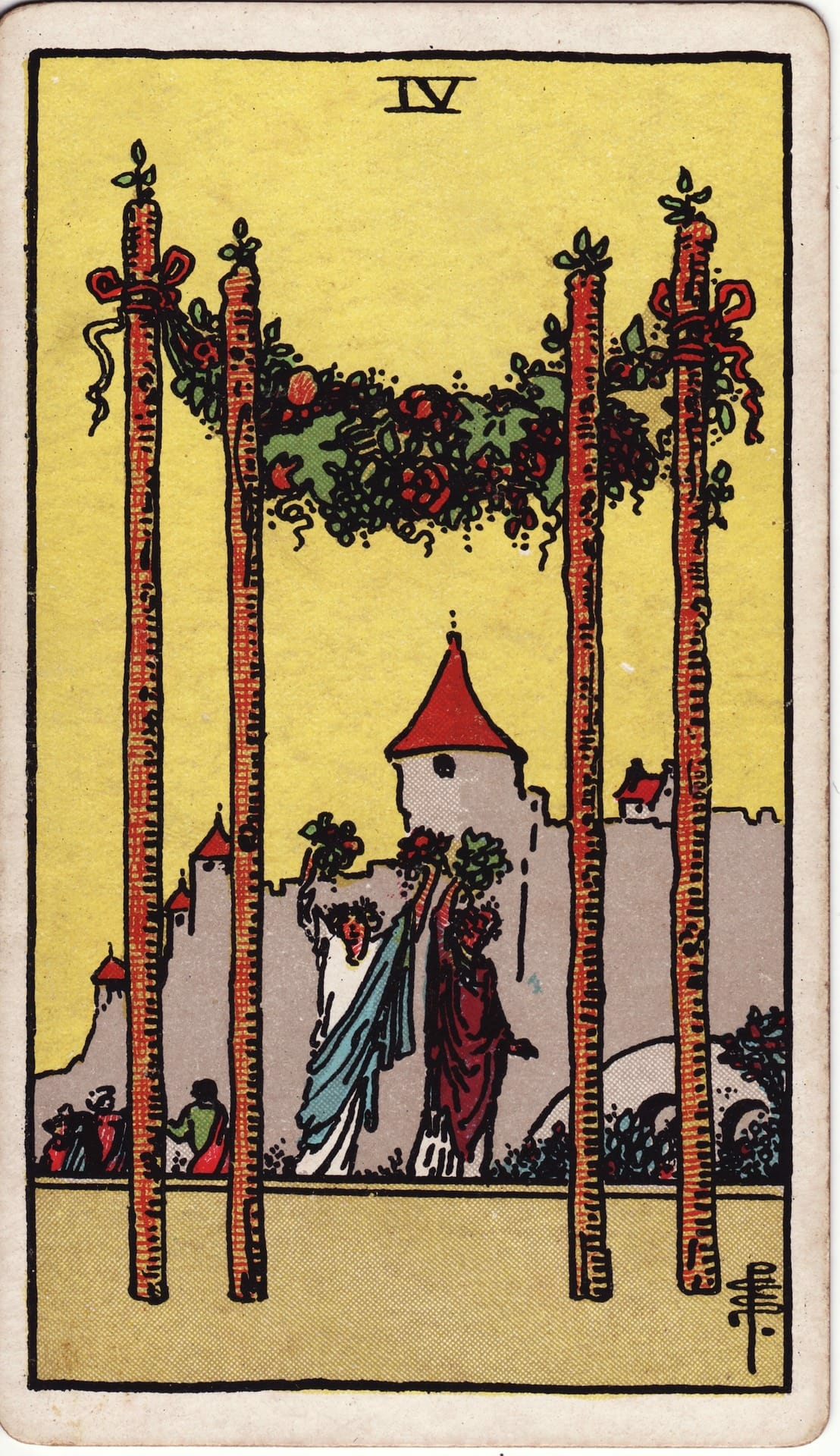 Four of Wands card image