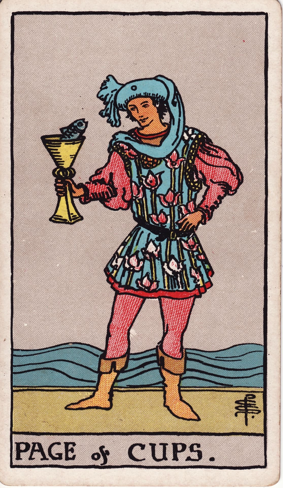 Page of Cups card image