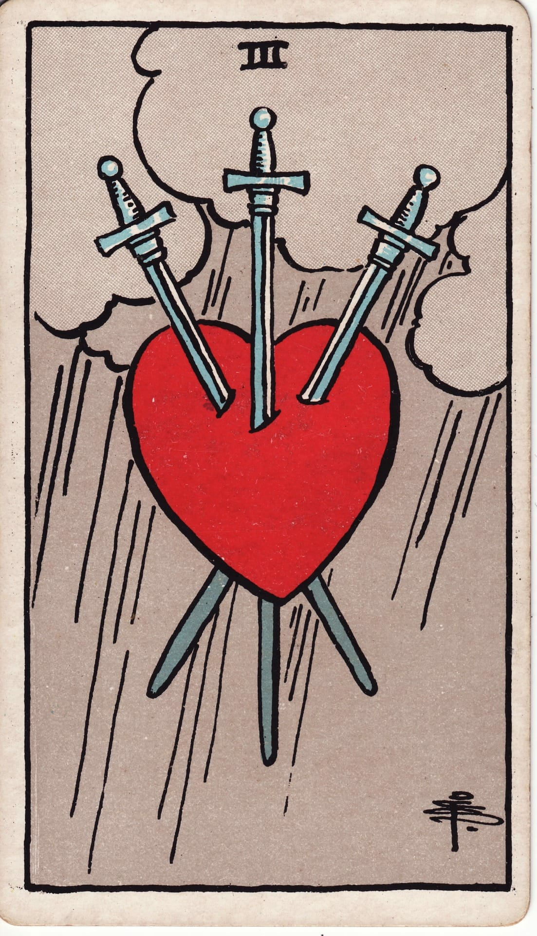 Three of Swords card image