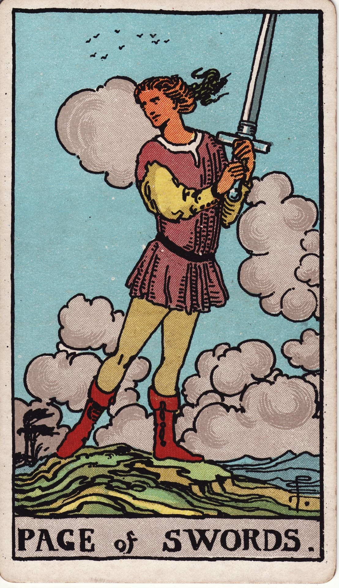 Page of Swords card image