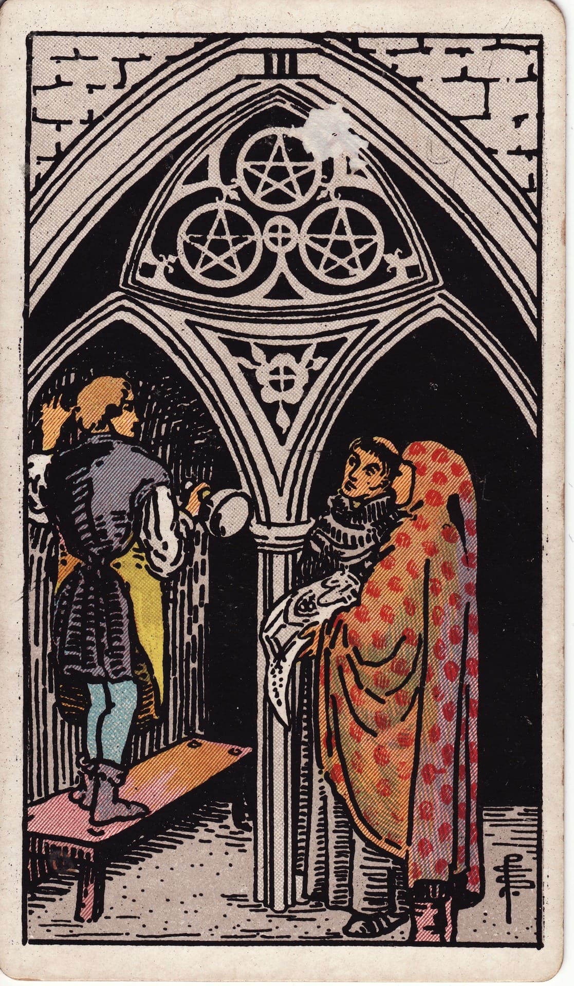 Three of Pentacles card image
