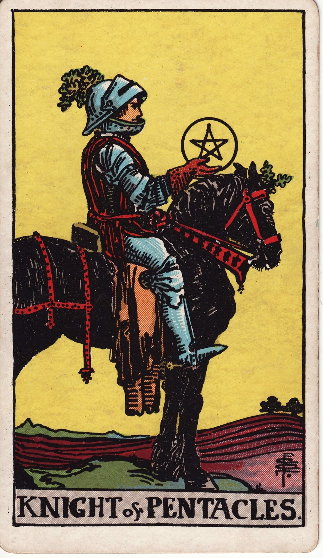 Knight of Pentacles card image